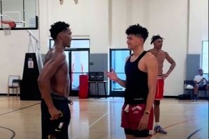 高端局😍前CBA球员卡米然晒与马瑟林对位:CBA打不明白 打NBA吧