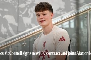 官方:利物浦20岁中场麦康奈尔租借加盟阿贾克斯