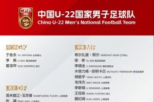 足球报解析U22名单:锋线两位“外援级”大腿,贺一然落选最意外