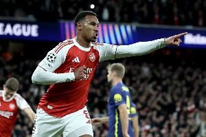  重大伤缺！当加布里埃尔出战时，阿森纳联赛胜率64.3%，反之则40%